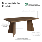Mesa de Jantar Retangular Tampo com Moldura Rustic 5389 Madesa