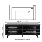 Rack para TV até 55 Polegadas Preto Madesa