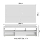 Rack com Painel para TV até 65 Polegadas Branco Orlando Madesa