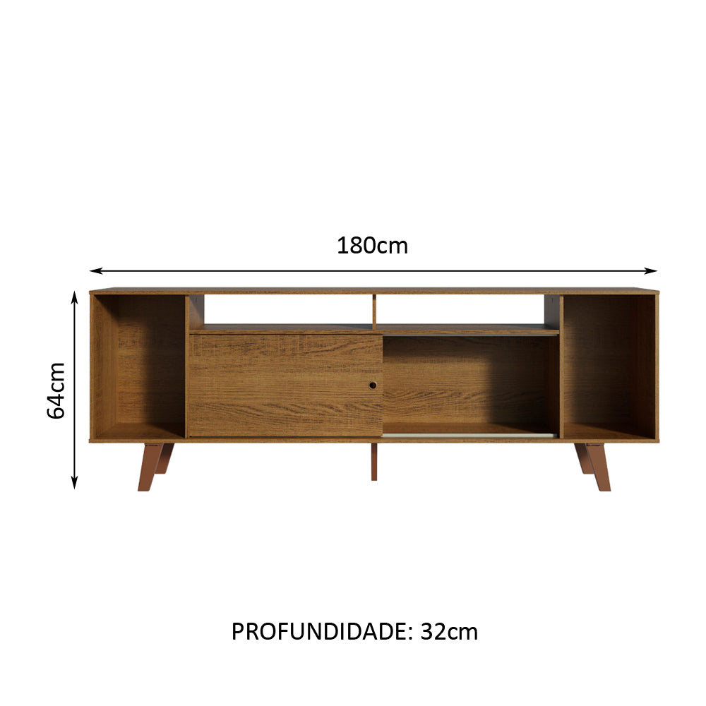 Rack para TV até 65 Polegadas Madesa Cancun com Pés Rustic