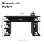Mesa para Computador Gamer Madesa 9409 Preto