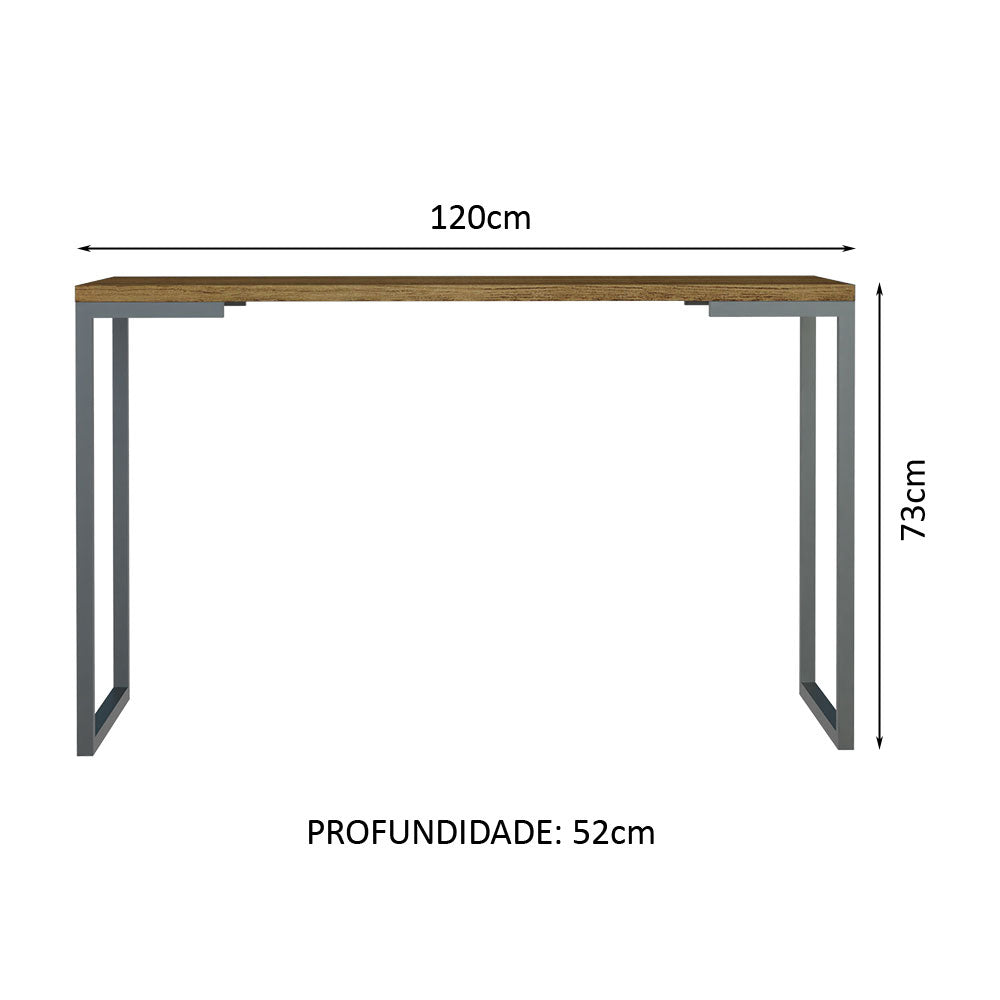 Mesa de Escritório Industrial 120cm Rustic Madesa