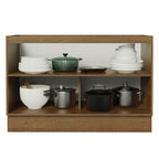 Balcão Gabinete de Pia 120 x 60 cm 2 Portas (Sem Tampo) Rustic/Branco Stella Madesa