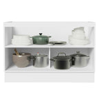 Balcão Gabinete de Pia 120 x 60 cm 2 Portas (Sem Tampo) Branco/Preto Glamy Madesa