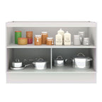 Balcão Gabinete de Pia Madesa Lux 120 cm 2 Portas (Sem Tampo) Branco/Preto