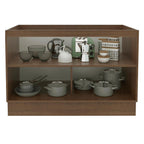 Balcão Gabinete de Pia Madesa Lux 120 cm 2 Portas (Sem Tampo) Rustic/Preto