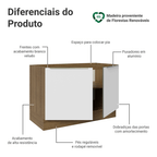 Balcão Gabinete de Pia 120 x 60 cm 2 Portas (Sem Tampo) Rustic/Branco Veludo Lux Madesa