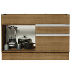 Balcão Gabinete de Pia 120 x 60 cm 1 Porta 2 Gavetas Rustic (Sem Tampo) Glamy Madesa