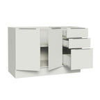 Balcão Gabinete de Pia Madesa Stella 120 x 60 cm 2 Portas e 3 Gavetas (Sem Tampo) Branco