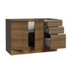 Balcão Gabinete de Pia Madesa Glamy 120 x 60 cm 2 Portas e 3 Gavetas (Sem Tampo) Rustic