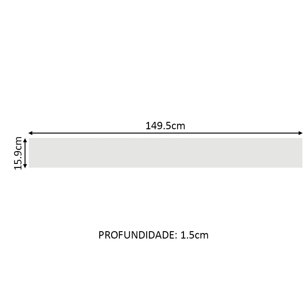 Frente Falsa para Balcão Madesa Glamy e Agata 150 cm Branco