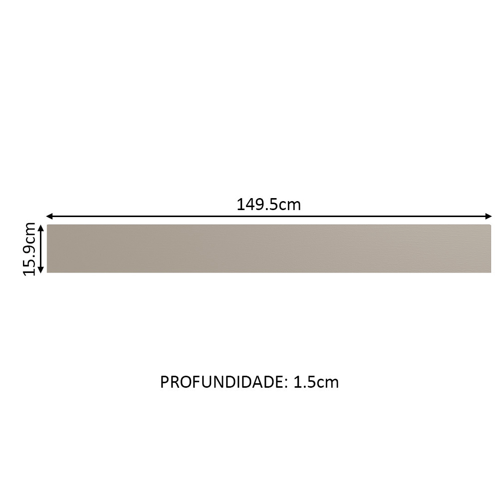 Frente Falsa para Balcão Madesa Agata 150 cm Crema