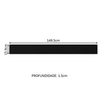 Frente Falsa para Balcão Madesa Glamy e Agata 150 cm Preto