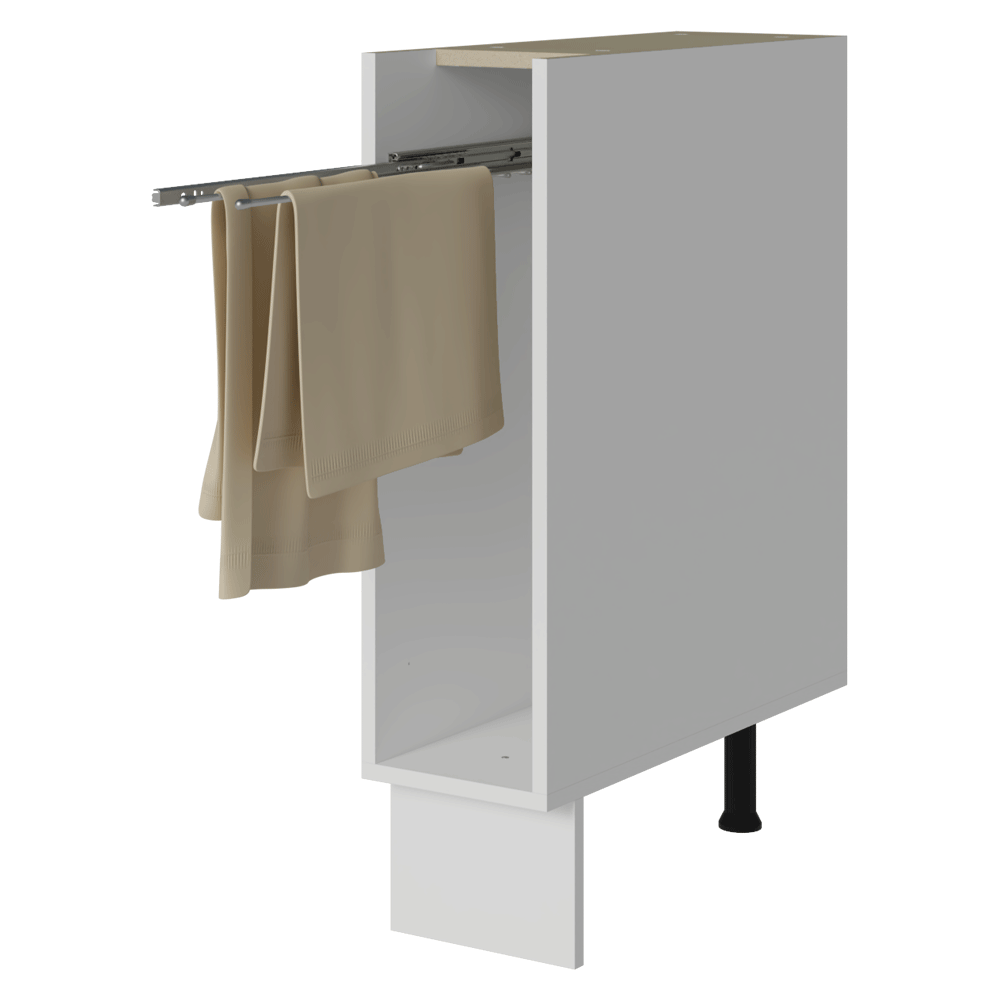 Balcão Porta-Pano 20 x 60 cm (Sem Tampo) para Cozinhas Branco Madesa