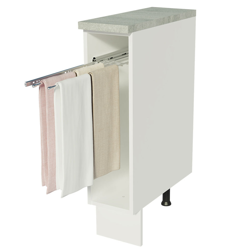 Balcão Porta-Pano 20 x 60 cm (Com Tampo) para Cozinhas Branco Madesa