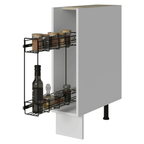 Balcão Porta-Temperos 20 x 60 cm (Sem Tampo) para Cozinhas Branco Madesa