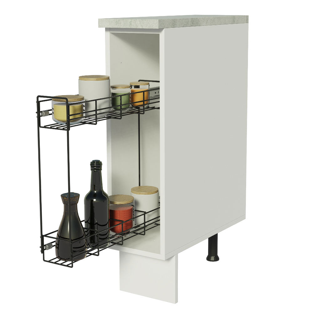 Balcão Porta-Temperos 20 x 60 cm (Com Tampo) para Cozinhas Branco Madesa