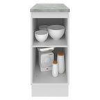 Balcão Madesa Glamy 35 x 60 cm 1 Porta (Com Tampo) Branco