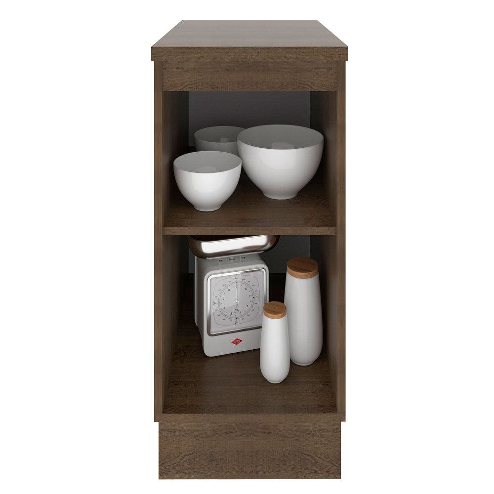 Balcão Madesa Glamy 35 x 60 cm 1 Porta (Com Tampo) Rustic/Branco
