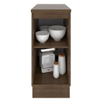 Balcão Madesa Glamy 35 x 60 cm 1 Porta (Com Tampo) Rustic/Preto