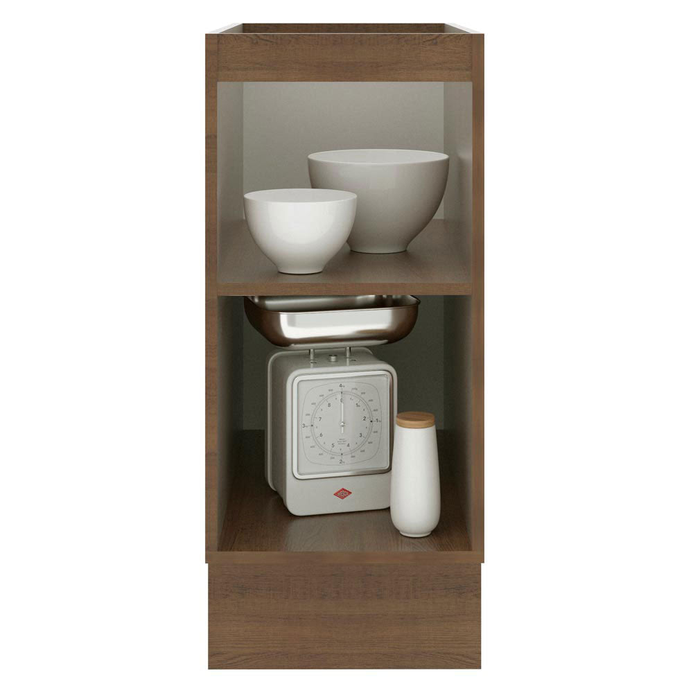 Balcão Madesa Lux 35 cm 1 Porta (Sem Tampo) Rustic/Preto