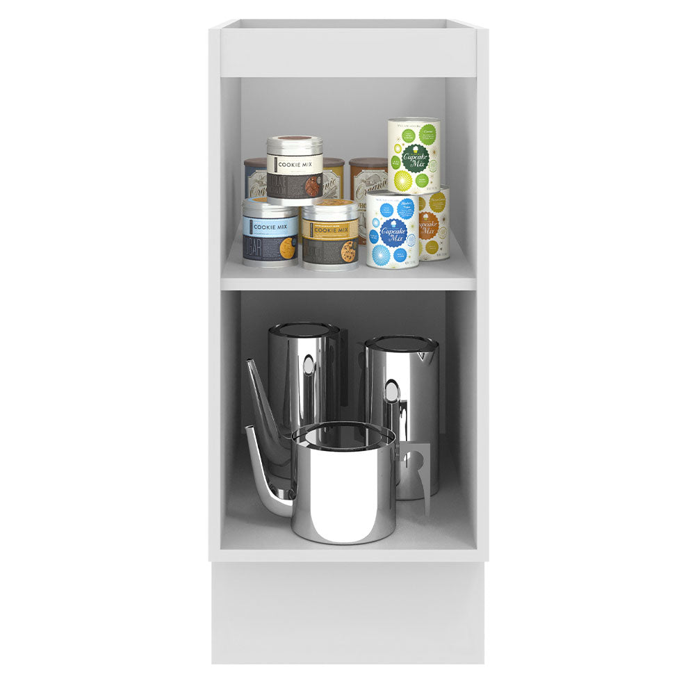 Balcão Madesa Agata 35 x 60 cm 1 Porta (Sem Tampo) Branco/Cinza