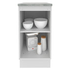 Balcão Madesa Glamy 40 x 60 cm 1 Porta (Com Tampo) Branco/Preto