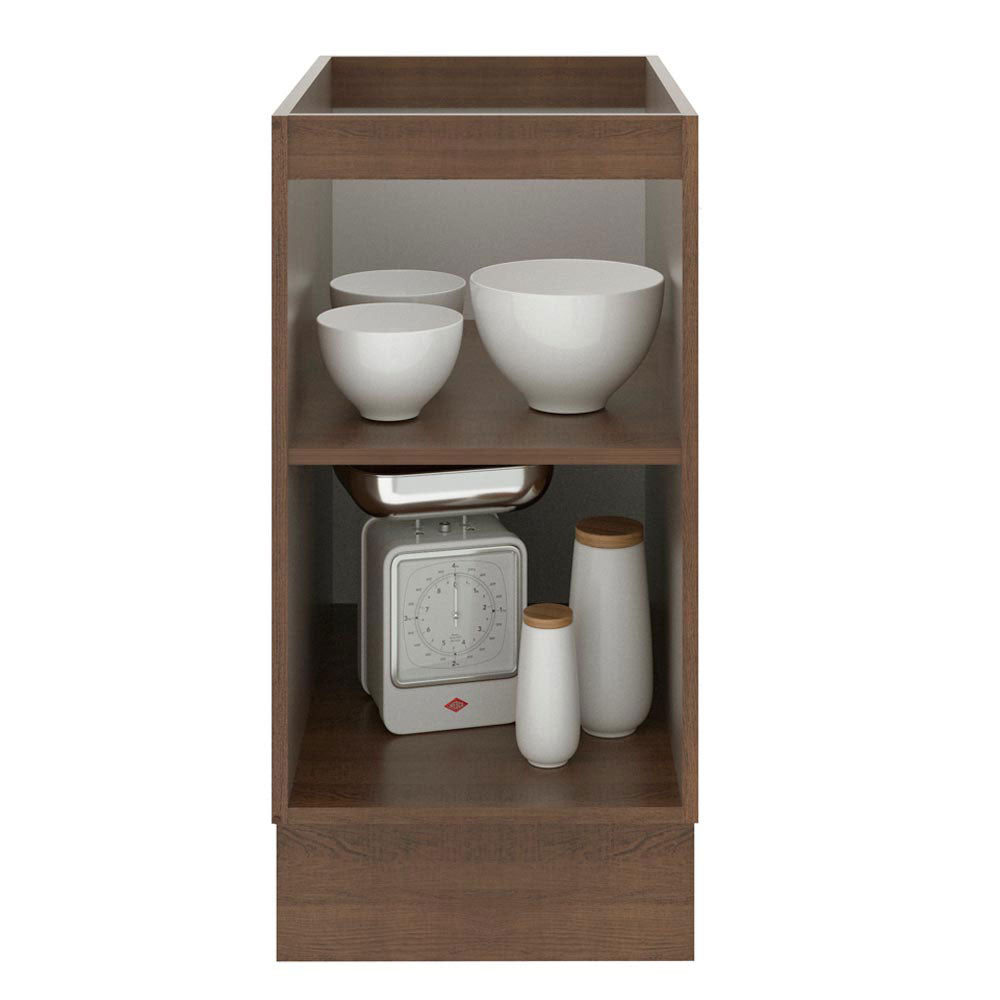 Balcão Madesa Lux 40 cm 1 Porta (Sem Tampo) Rustic/Preto