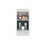 Balcão Madesa Lux 40 cm 1 Porta (Sem Tampo) Branco/Cinza