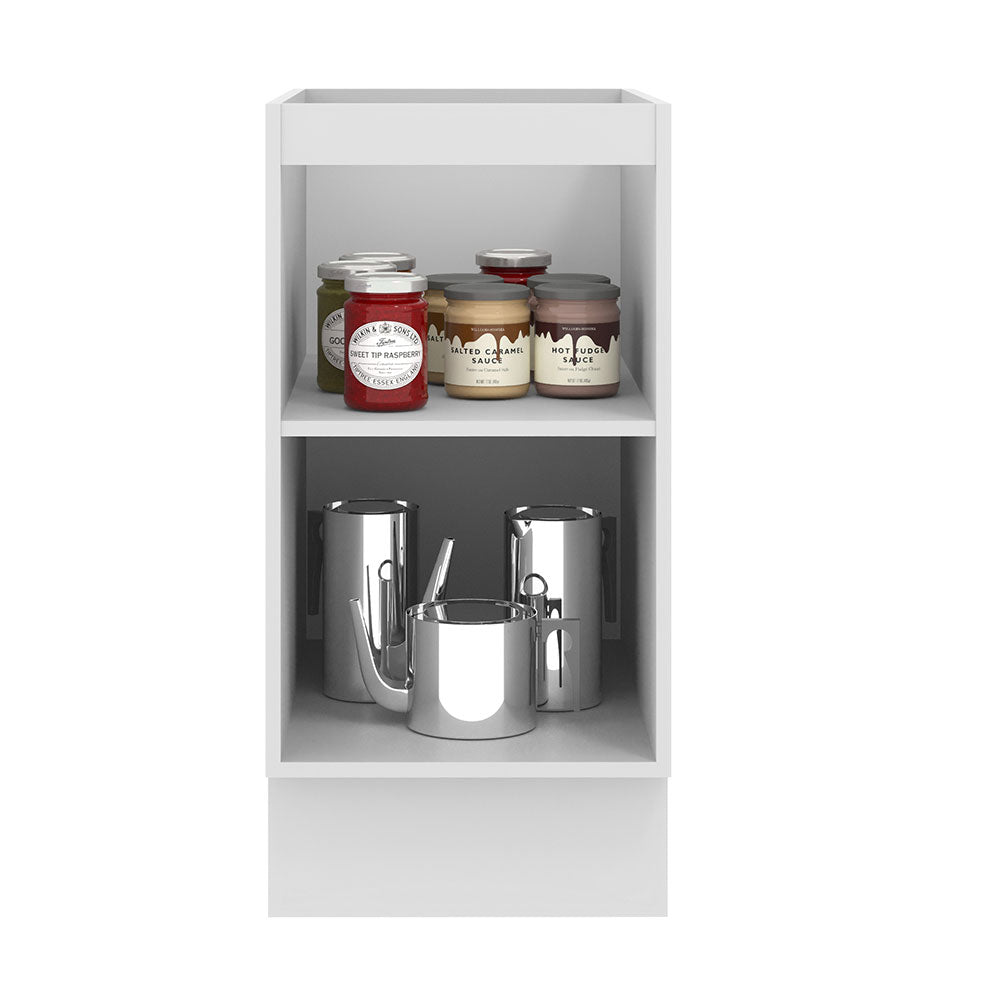 Balcão de Cozinha 40 x 60 cm 1 Porta (Sem Tampo) Branco/Branco Veludo Lux Madesa