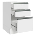 Balcão Cozinha 40 x 60 cm 3 Gavetas (Sem Tampo) Branco Glamy Madesa