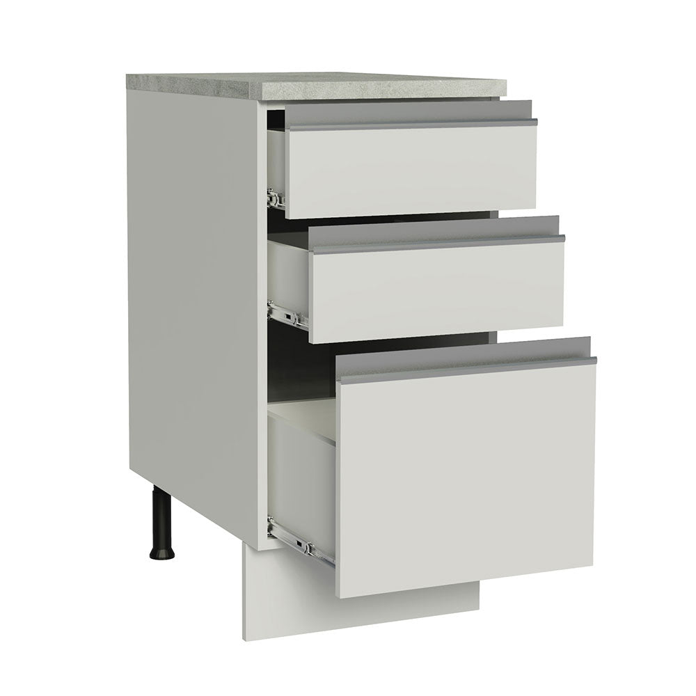 Balcão Madesa Glamy 40 x 60 cm 3 Gavetas (Com Tampo) Branco