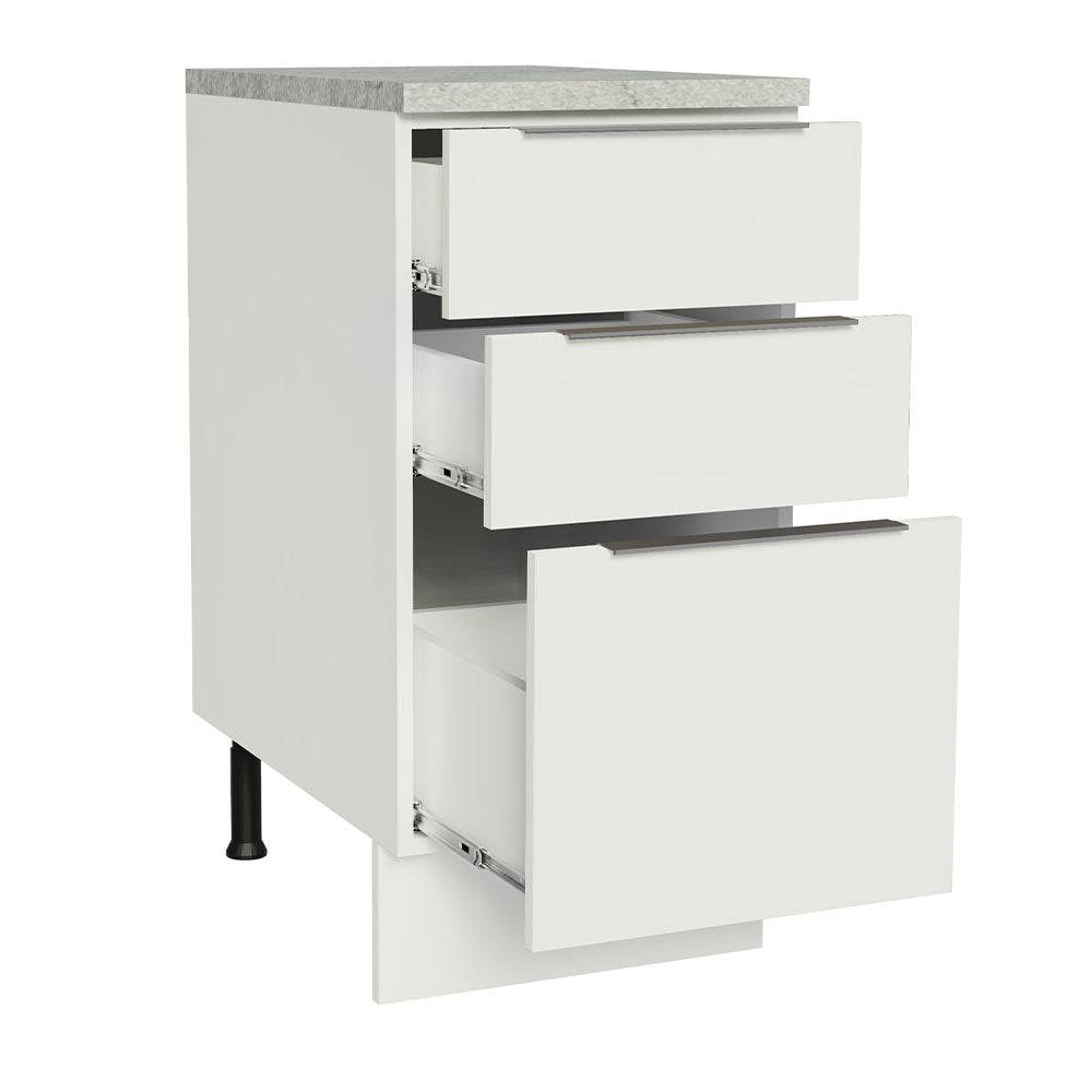 Balcão Madesa Stella 40 x 60 cm 3 Gavetas (Com Tampo) Branco