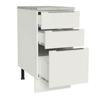 Balcão Madesa Stella 40 x 60 cm 3 Gavetas (Com Tampo) Branco