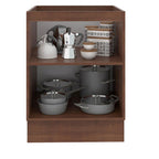 Balcão Madesa Lux 60 cm 1 Porta (Sem Tampo) Rustic/Preto