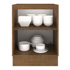 Balcão Madesa Agata 60 x 60 cm 1 Porta (Sem Tampo) Rustic/Cinza