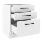 Balcão Madesa Agata 60 x 60 cm 3 Gavetas (Sem Tampo) Branco