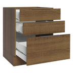 Balcão Cozinha 60 x 60 cm 3 Gavetas (Sem Tampo) Rustic Stella Madesa