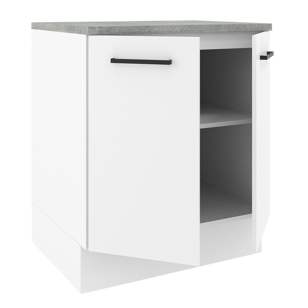 Balcão de Cozinha Madesa Agata 70 x 60 cm 2 Portas (Com Tampo) Branco