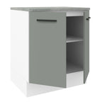 Balcão de Cozinha Madesa Agata 70 x 60 cm 2 Portas (Com Tampo) Branco/Cinza