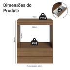 Balcão para Forno/Micro-ondas 70 x 60 cm 1 Gaveta (Com Tampo) Rustic Madesa