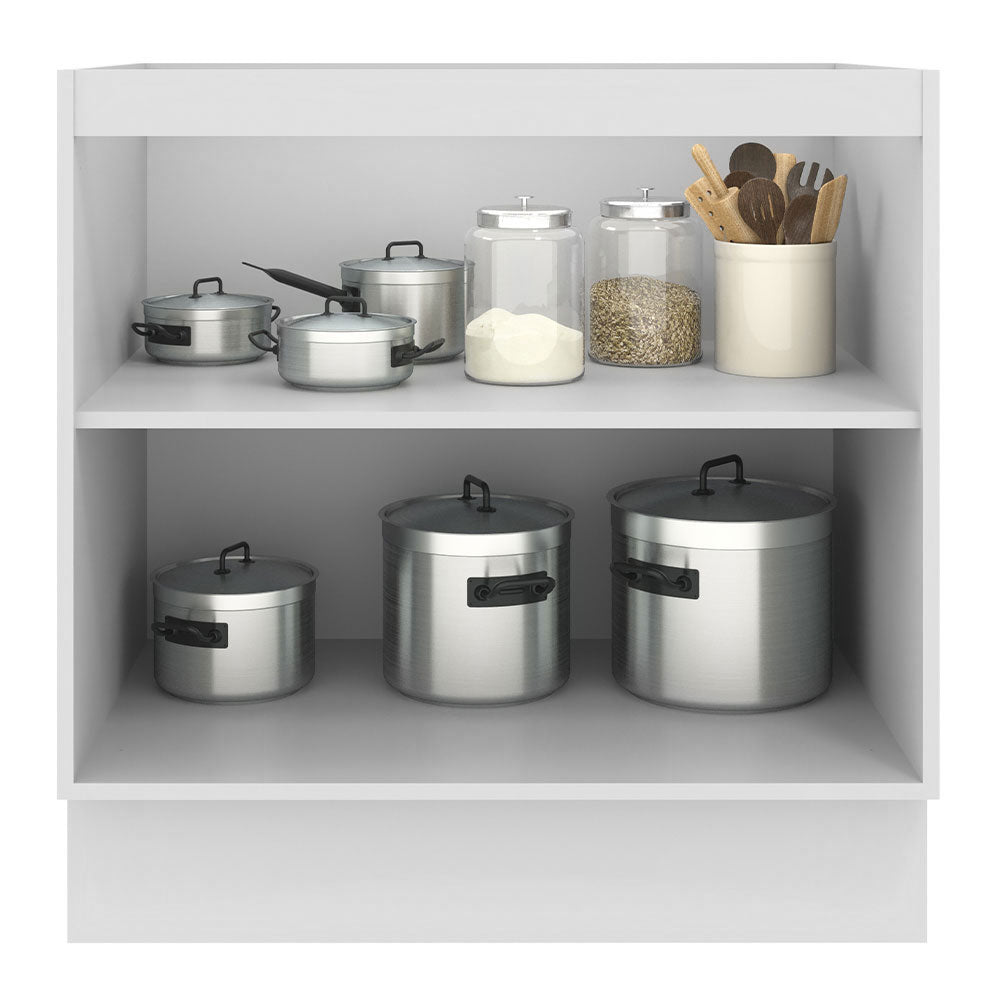 Balcão de Cozinha Madesa Agata 80 x 60 cm 2 Portas (Sem Tampo) Branco