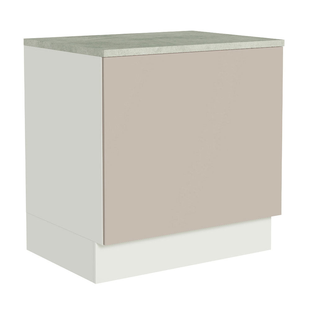 Balcão para Forno de Embutir 80 x 60 cm Com Tampo Branco/Crema Agata Madesa