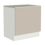 Balcão para Forno de Embutir 80 x 60 cm Com Tampo Branco/Crema Agata Madesa