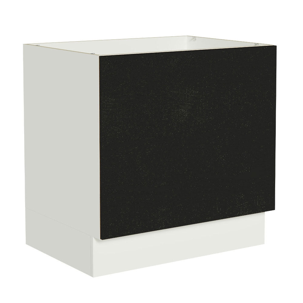 Balcão para Forno de Embutir 80 x 60 cm Sem Tampo Branco/Preto Agata, Glamy, Madesa