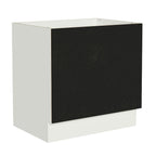 Balcão para Forno de Embutir 80 x 60 cm Sem Tampo Branco/Preto Agata, Glamy, Madesa