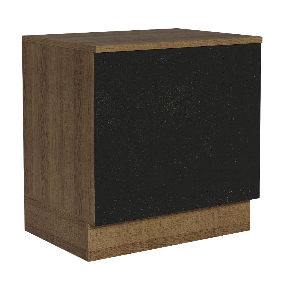 Balcão para Forno de Embutir 80 x 60 cm Com Tampo Rustic/Preto Agata, Glamy, Madesa