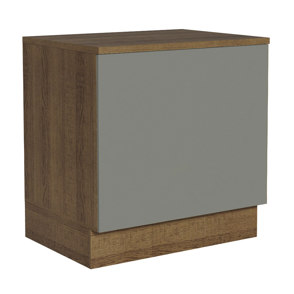 Balcão para Forno de Embutir 80 x 60 cm Com Tampo Rustic/Cinza Agata Madesa