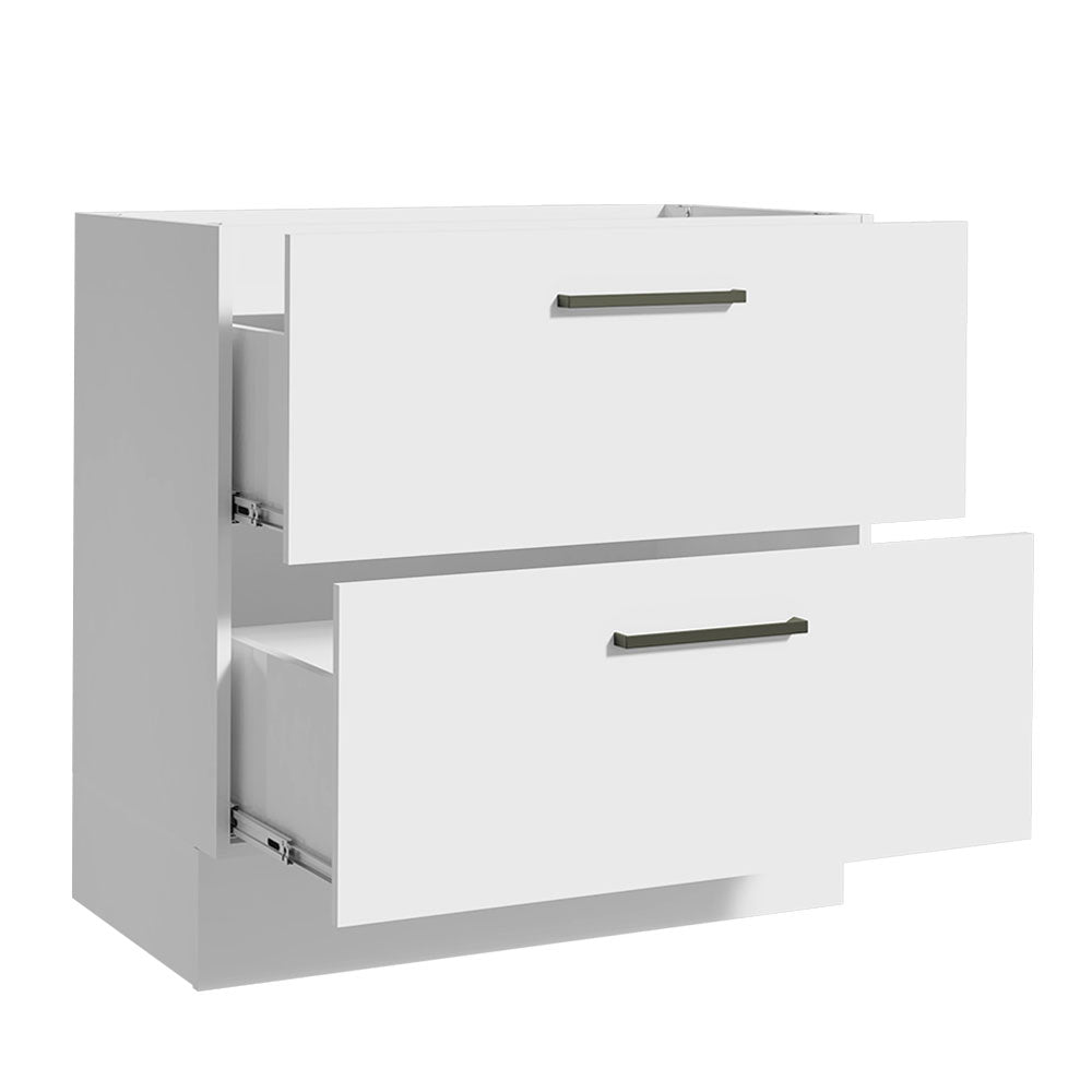 Balcão de Cozinha 80 x 60 cm 2 Gavetas (Sem Tampo) Branco Agata Madesa