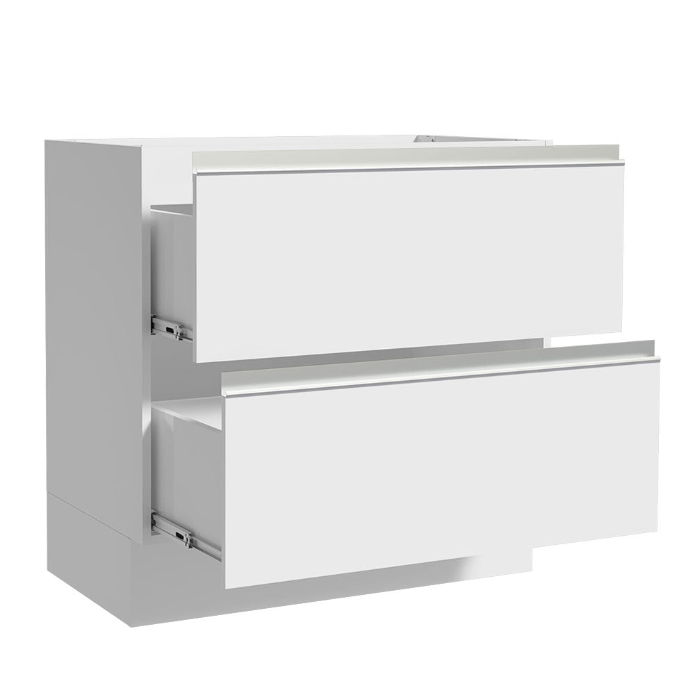 Balcão de Cozinha 80 x 60 cm 2 Gavetas (Sem Tampo) Branco Glamy Madesa